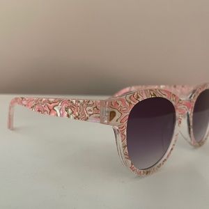 Anthropologie Glasses Pink Iridescent